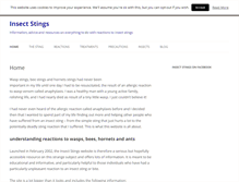 Tablet Screenshot of insectstings.co.uk